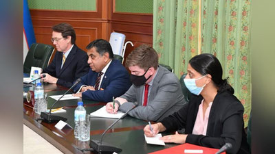 Изрображение 'Глава МИД Узбекистана провел встречу с госминистром Великобритании'