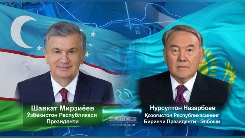 Изрображение 'Шавкат Мирзиёев и Нурсултан Назарбаев переговорили по телефону'