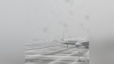 Изрображение 'Из-за погоды в столичном аэропорту ряд рейсов задерживаются'