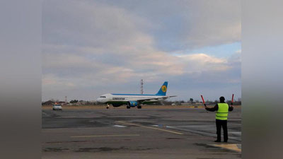 Изрображение 'Аэропорт "Самарканд" принял первый рейс после возобновления работы'