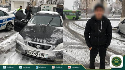 Изрображение 'Водителя, дрифтовавшего в Алмазарском районе, нашли и наказали (видео)'