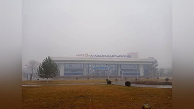 Изрображение 'Аэропорт Намангана погрузился в туман и временно не принимает рейсы'
