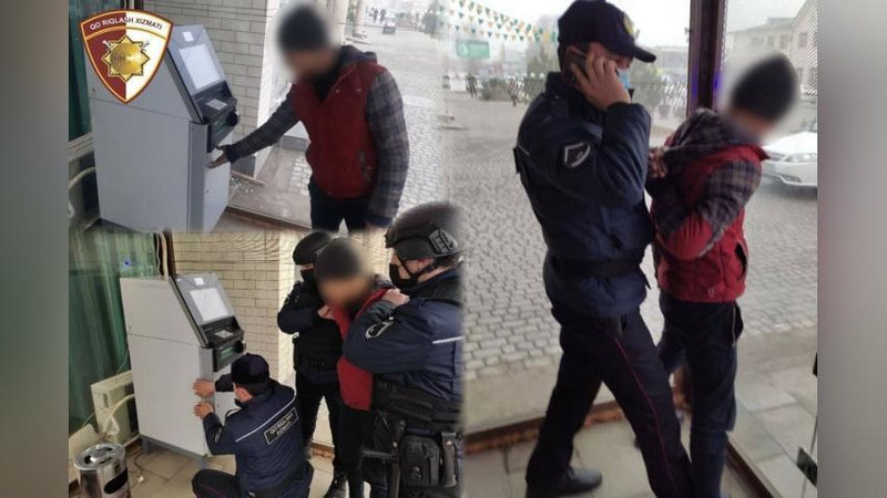 Изрображение 'В Янгиюле парень воспользовался блэкаутом, чтобы вскрыть банкомат'