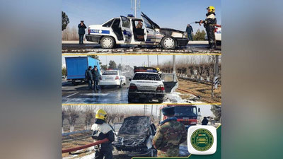 Изрображение 'Служебный автомобиль ДПС сгорел в Наманганской области'