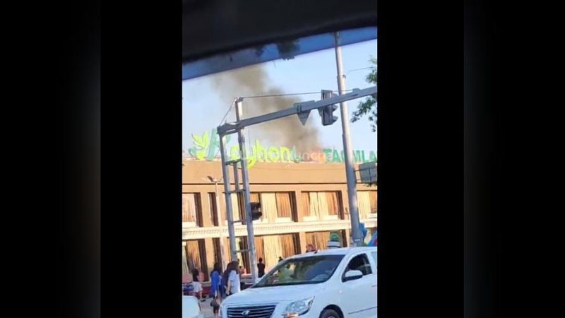 Изрображение 'В Чиланзарском районе горел ресторан "Райхон"'