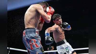 Изрображение 'Муроджон Ахмадалиев защитил чемпионские титулы WBA и IBF'