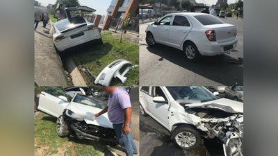 Изрображение 'В Ташкенте произошло ДТП с участием электромобиля "Tesla"'