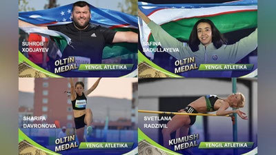 '“O`zbekneftgaz”: Turkiyada davom etayotgan V Islom birdamligi o`yinlarida engil atletikachilarimiz 3 ta oltin va 1 ta kumush medalni qo`lga kiritishdi'ning rasmi