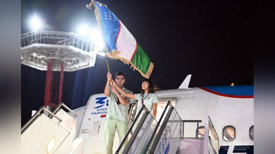 Изрображение 'В Ташкенте торжественно встретили спортивную делегацию из Турции (фото)'