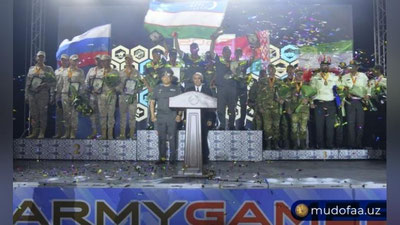 Изрображение 'Узбекистан выиграл конкурс "Дорожный патруль" в рамках Международных армейских игр'