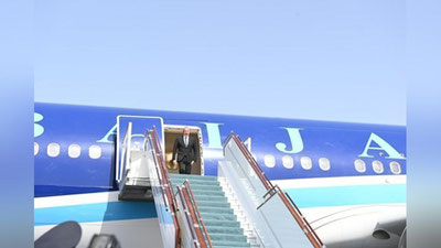 Изрображение 'Глава Азербайджанской Республики прибыл в Самарканд'