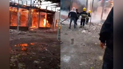 Изрображение 'В Андижанской области сгорела мечеть'