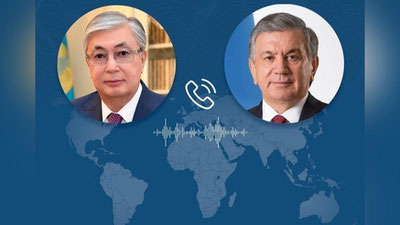 'O`zbekiston Prezidenti Qozog`iston Prezidentini umumxalq saylovidagi g`alabasi bilan tabrikladi'ning rasmi