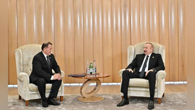 Изрображение 'Президент Азербайджана принял главу партии УзЛиДеП'