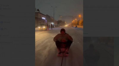 'Andijonda yigitlar atomabil orqasiga arqon bog`lab chana uchdi(video)'ning rasmi