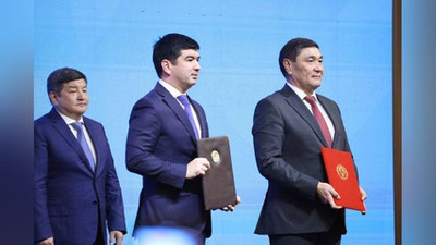 'O`zbekiston va Qirg`iziston o`rtasida 1,6 milliard dollarlik 50 dan ortiq hujjatlar to`plami imzolandi'ning rasmi