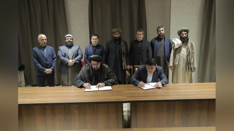 'O`zbekiston–Afg`oniston temir yo`lidan foydalanish borasida  yangi kelishuv imzolandi'ning rasmi