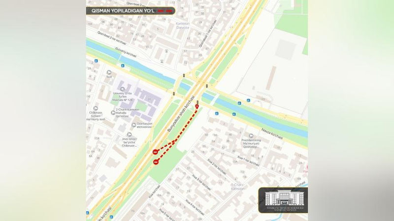 Изрображение 'Дорожно-ремонтные работы на проспекте Бунёдкор продлены до 5 марта'
