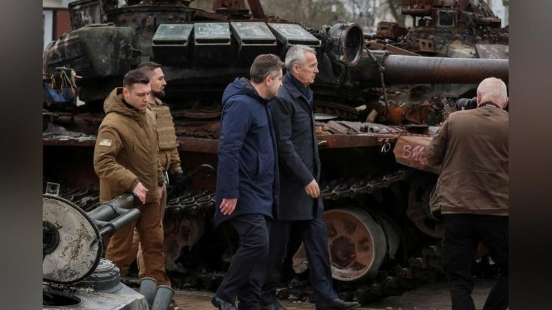 'NATO bosh kotibi kutilmaganda Ukrainaga bordi'ning rasmi