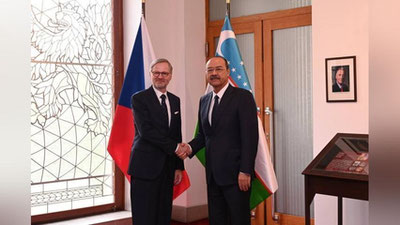 Изрображение 'Начался визит правительственной делегации Узбекистана в Чехию'