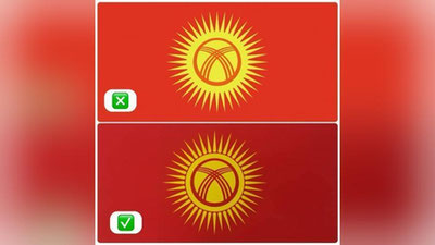 'Қирғизистон президенти байроқдаги қуёш нурларининг янги кўринишини қўллаб-қувватлади'ning rasmi