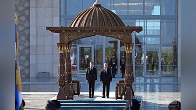 'Samarqandda Fransiya Prezidentini tantanali kutib olish marosimi o`tkazildi (foto)'ning rasmi