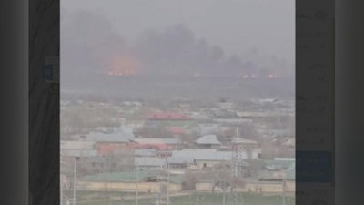 'Samarqanddagi milliy tabiat bog`iga qarashli hududda yirik yong`in yuz berdi(video)'ning rasmi