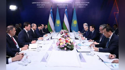 'Abdulla Aripov Olmaota qozog`istonlik hamkasbi bilan uchrashdi'ning rasmi