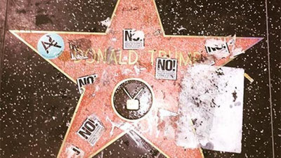 '​Номаълум кимсалар Шуҳрат аллеясидаги Трампнинг юлдузини таҳқирлашди'ning rasmi