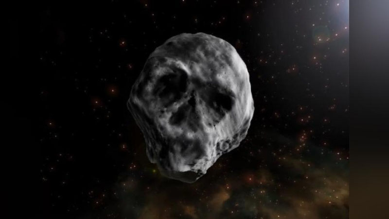 Изрображение 'АСТЕРОИД В ФОРМЕ ЧЕРЕПА ПРИБЛИЖАЕТСЯ К ЗЕМЛЕ'