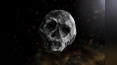 Изрображение 'АСТЕРОИД В ФОРМЕ ЧЕРЕПА ПРИБЛИЖАЕТСЯ К ЗЕМЛЕ'