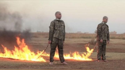 Изрображение 'ТЕРРОРИСТЫ ИГ ЗАЖИВО СОЖГЛИ ДВУХ ТУРЕЦКИХ СОЛДАТ '