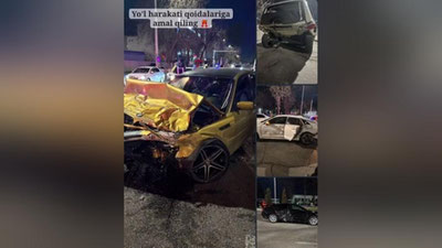 Изрображение 'В Ташкенте произошло ДТП с участием 4-х автомобилей: пострадали 6 человек'
