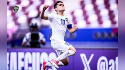 Изрображение 'Олимпийская сборная Узбекистана по футболу успешно стартовала на Кубке Азии'