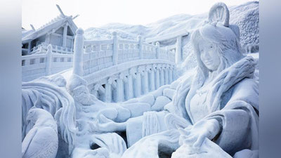 'Yaponiyada muz haykallari festivali o`tkazilmoqda 'ning rasmi