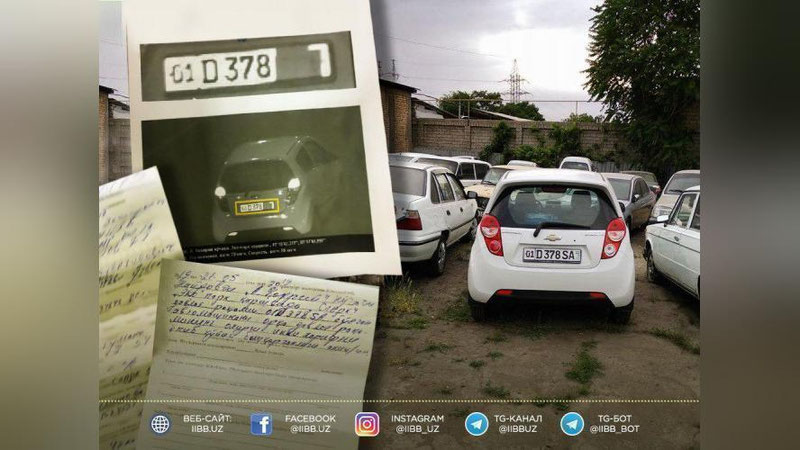 Изрображение 'Ташкентскому водителю не удалось избежать штрафа, скрыв часть номера от камер'