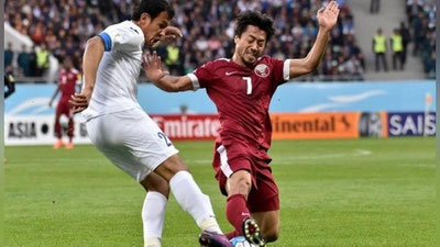 'JCh–2018 saralashi. O`zbekiston terma jamoasi Toshkentda Qatarni mag`lubiyatga uchratdi 'ning rasmi