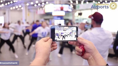 Изрображение 'Танцевальный флешмоб прошел в ташкентском аэропорту (видео)'