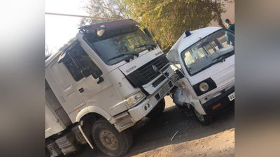 Изрображение 'НЕРАВНАЯ СХВАТКА: ГРУЗОВИК VS ДАМАС В СЕРГЕЛИЙСКОМ РАЙОНЕ (ФОТО)'