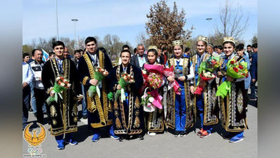 Изрображение 'ТРИУМФАТОРОВ ЧМ ПО ТЯЖЕЛОЙ АТЛЕТИКЕ СРЕДИ ЮНИОРОВ ВСТРЕТИЛИ В ТАШКЕНТЕ'