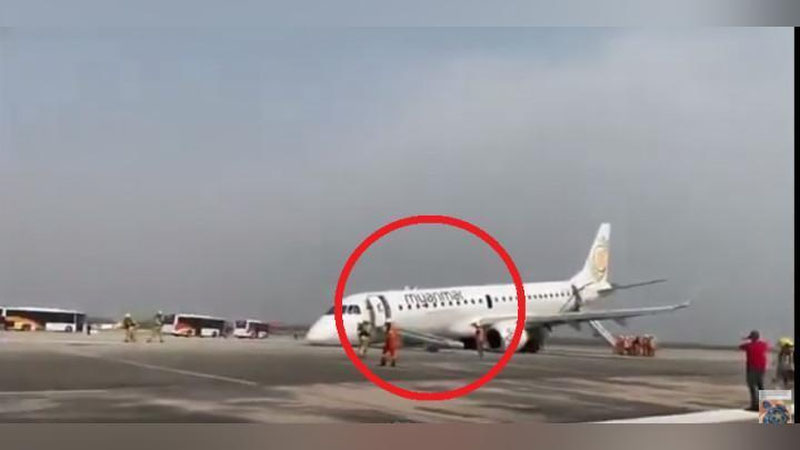 Изрображение 'В МЬЯНМЕ САМОЛЕТ СОВЕРШИЛ ПОСАДКУ БЕЗ ШАССИ (ВИДЕО)'