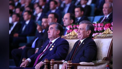 'Shavkat Mirziyoev: O`zbek va tojik xalqlari bir daraxtning ikki shoxi, bir daryoning ikki irmog`iga o`xshaydi 'ning rasmi