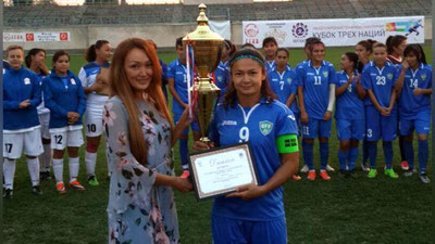 'ЎЗБЕКИСТОН АЁЛЛАР ТЕРМАСИ “УЧ МИЛЛАТ КУБОГИ” ҒОЛИБИГА АЙЛАНДИ 'ning rasmi