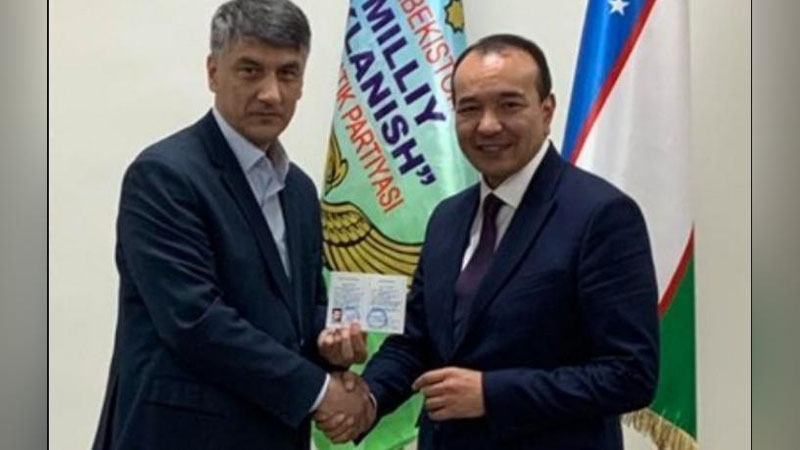 'Озодбек Назарбеков партия аъзоси бўлди'ning rasmi