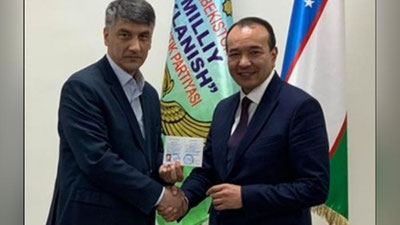 'Ozodbek Nazarbekov partiya a`zosi bo`ldi'ning rasmi