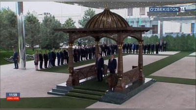 'Туркманистон Президенти Кўксаройда тантанали кутиб олинди (видео)'ning rasmi