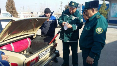 'Тошкент вилоятида "капрон" газ баллони ўрнатилган автомашиналар жаримага тортилди'ning rasmi