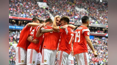 'Rossiya jahon chempionatini yirik hisobdagi g`alaba bilan boshladi'ning rasmi