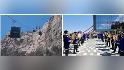 Изрображение 'Новая канатная дорога запущена в туристско-рекреационной зоне «Зомин»'