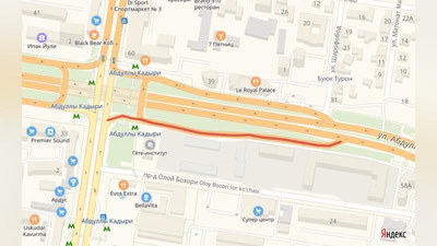 ' Amir Temur ko`chasidan Abdulla Qodiriy ko`chasiga tutash yo`li  1 avgustgacha yopiladi'ning rasmi